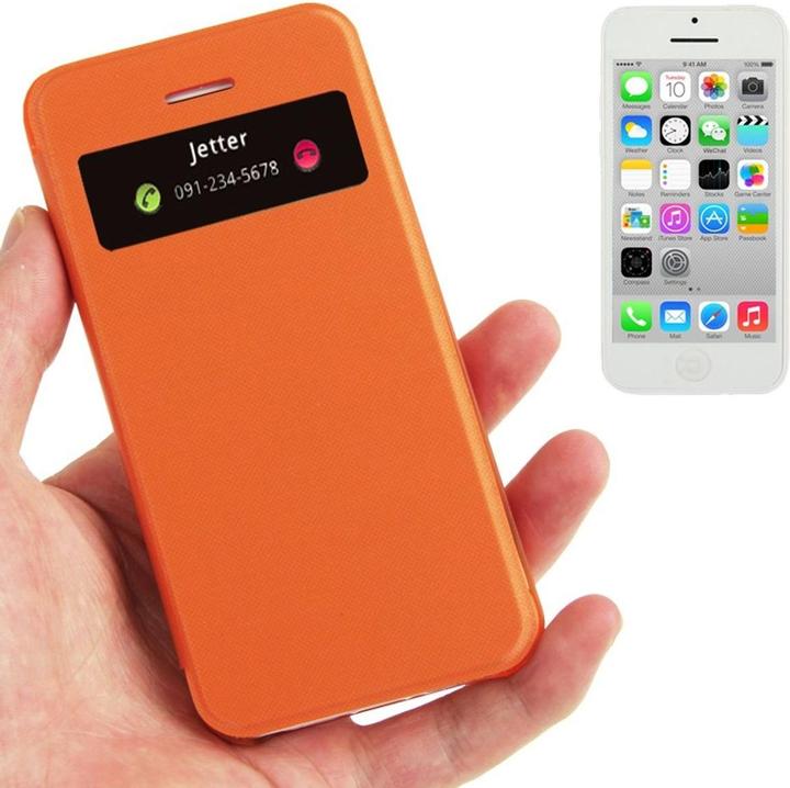 Actual product image König Design Mobile phone case with window for Apple iPhone 5C orange (Apple iPhone 5c)