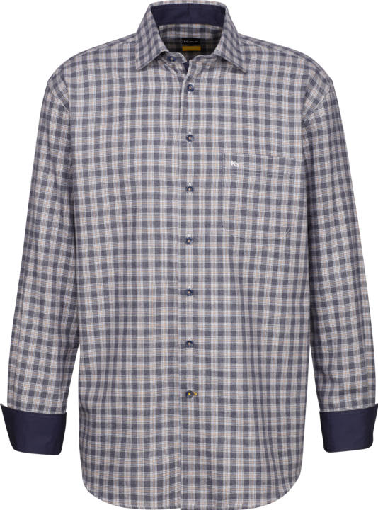 Actual product image Kauf Verona Kent long sleeve modern fit with contrast in light flannel (XL)
