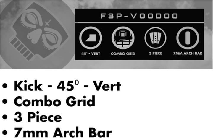 Produktbild Futures Traction Pad Surfboard Footpad 3pc VoodooG