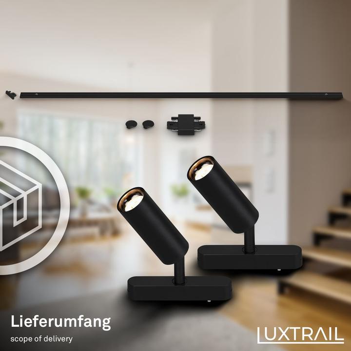 Produktbild Briloner LUXTRAIL NV Schienensystem - Erweiterungs-Set, Schwarz, 2x LED / 5W (450 lm)