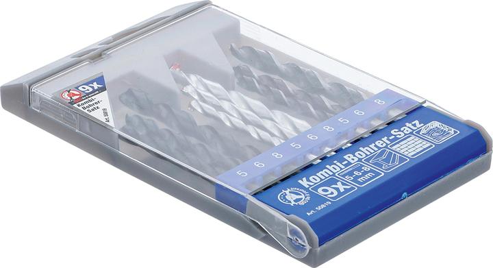 Produktbild BGS Kombi-Bohrer-Satz 5 - 8 mm 9-tlg. (6 mm, 5 mm, 8 mm)