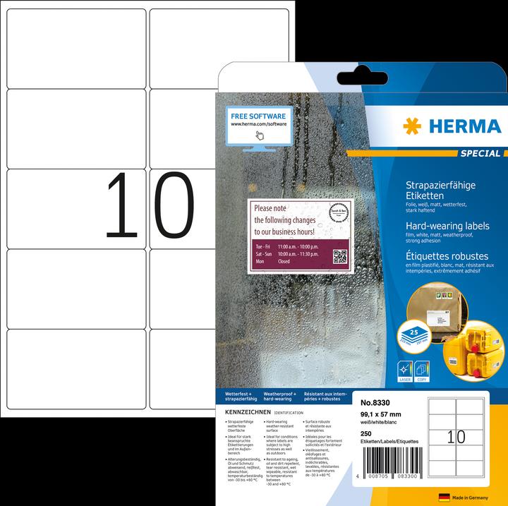 Productafbeelding HERMA Weerbestendige verzendetiketten A4
