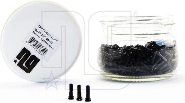 Produktbild NG Sports Speichennippel Messing, 14Gx14mm, Werkstattverpackung (VE/500 Stk.), black
