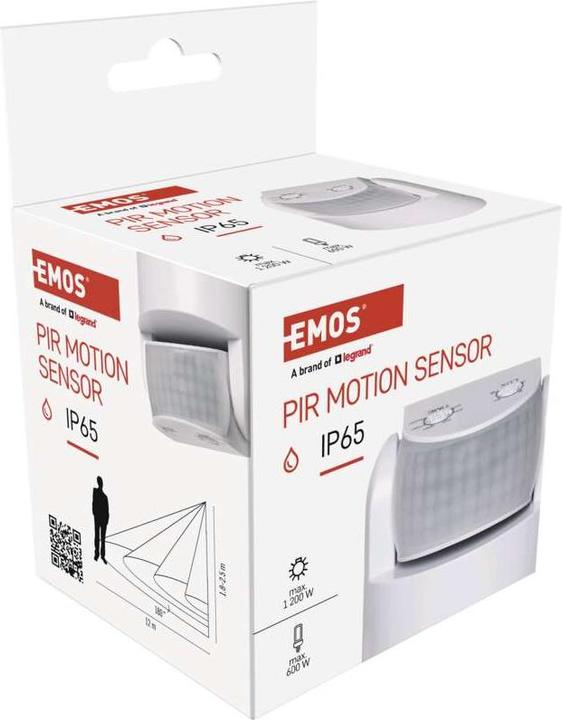Actual product image Emos Motion detector (PIR sensor) IP65 1200W White (12 m)