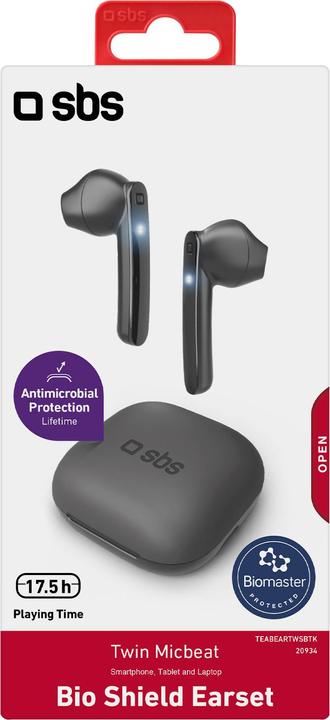 Produktbild SBS Antimikrobielle kabellose TWS-Ohrhörer (ANC, 100 h, Kabellos)