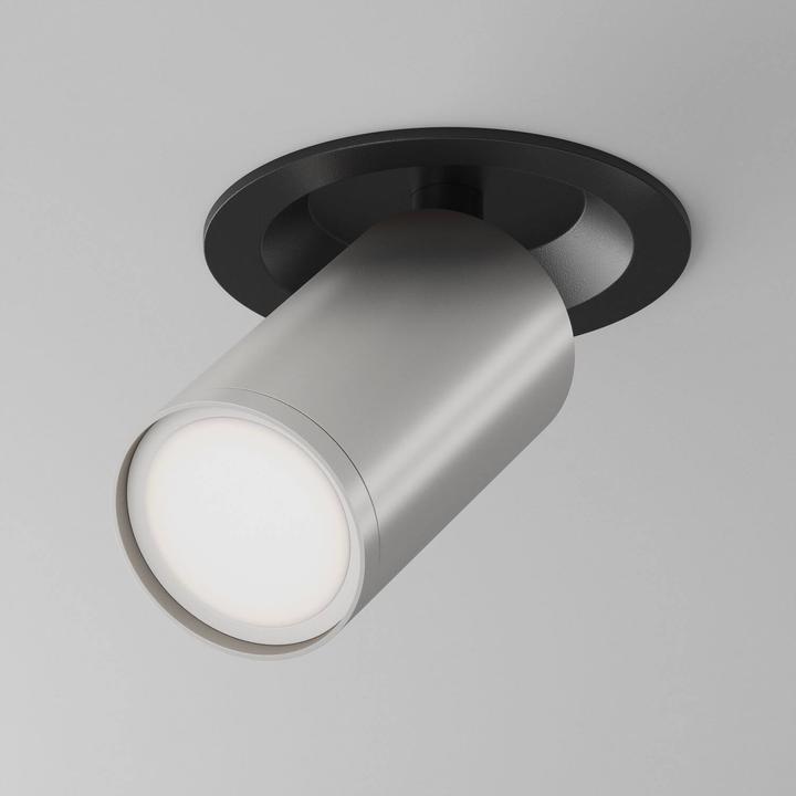 Actual product image Maytoni Focus S ceiling light, ceiling lamp GU10 12,3cm black / matt silver (GU10)
