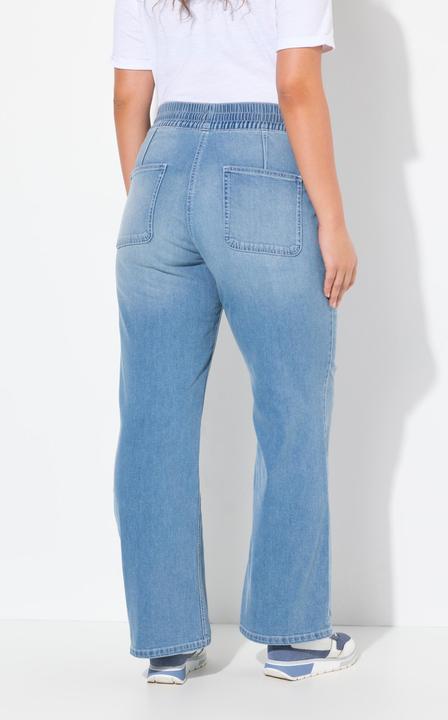 Produktbild Ulla Popken Jeans Mary, weites, ausgestelltes Bein, Elastikbund (46)