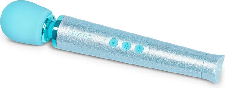Actual product image Le Wand Petite All That Glimmers Rechargeable Vibrating Massager Blue