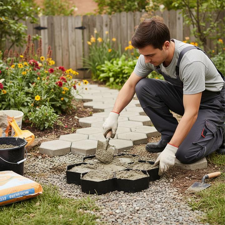 Productafbeelding Relaxdays Pflasterform Bienenwabe 2er Set (2x, 30 x 30 cm)