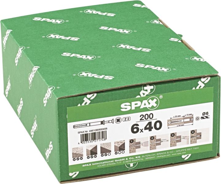 Actual product image Spax Nagelduebel Senkkopf Z2 (200 pcs.)