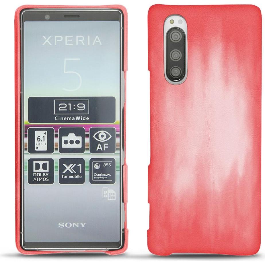 Noreve Lederschutzhülle (Sony Xperia 5), Smartphone Hülle, Rosa