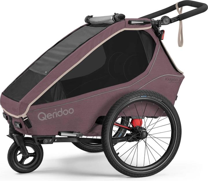Qeridoo Kidgoo 2 - Kinderfahrradanhänger für 2 Kinder