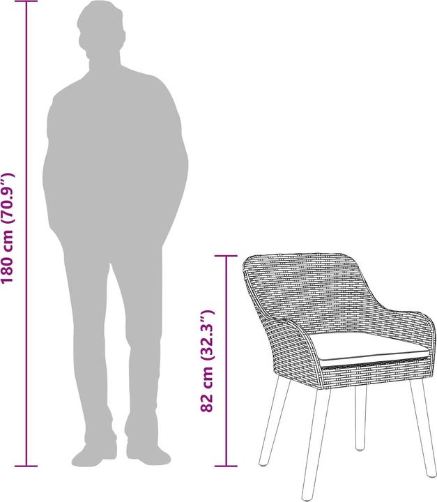 Produktbild vidaXL Terrassendining-Set