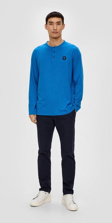 Produktbild s.Oliver T-Shirt Meliertes Longsleeve mit Henleyausschnitt (L)