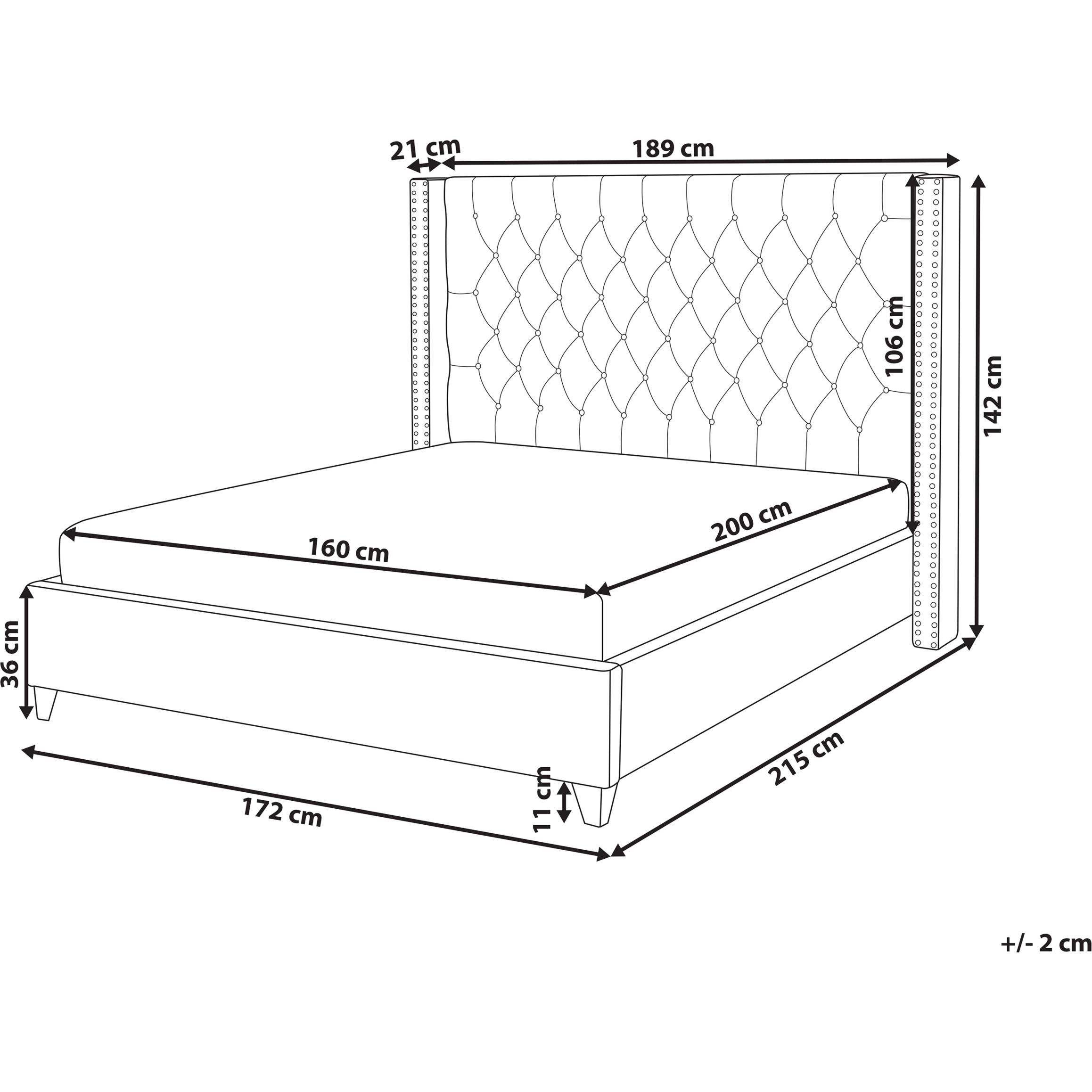 Thumbnail - Beliani, Bett, Lubbon (160 x 200 cm)