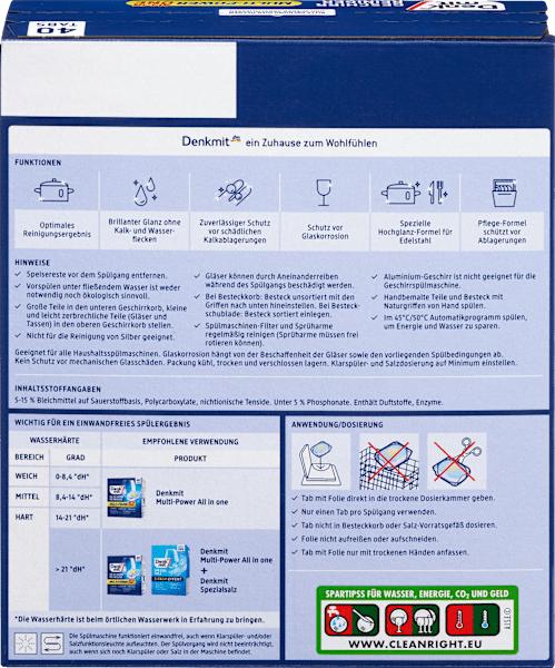 Energie-Label dm Denkmit Multi-Power 12 (Tabs, 40 Waschgänge)