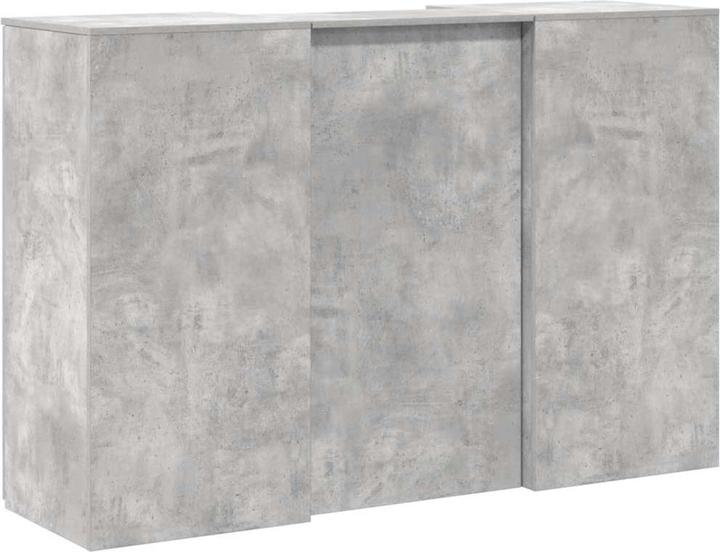 Actual product image VidaXL Reception counter concrete grey 155x50x103.5 cm wood-based reception counter