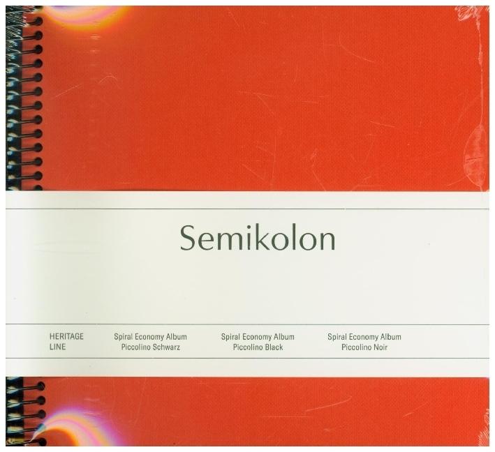 Productafbeelding Semikolon Fotoalbum 17 x 17 cm oranje, 20 zwarte pagina's (10 x 15 cm, 9 x 13 cm)
