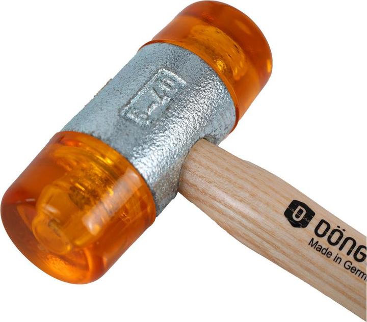 Image du produit Dönges Marteau en plastique avec manche en frêne verni, 40 mm, jaune (570 g)