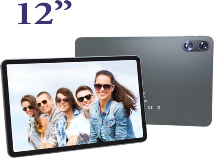 Actual product image Majestic Octa-Core Tablet with 4G, Wi-Fi, 128GB Storage, 8GB RAM, Android 14, Dual Camera, GPS (4G, 12", 128 GB, Grey)
