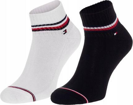 Immagine prodotto Tommy Hilfiger Calzini da uomo Mix Foot Socks 2p Nero/Bianco 43-46 (Confezione da 2, 43 - 46)