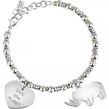 La Petite Story, Bracciale, Bracciale solido in acciaio con ciondoli Save the Planet LPS05ATA12 (L)