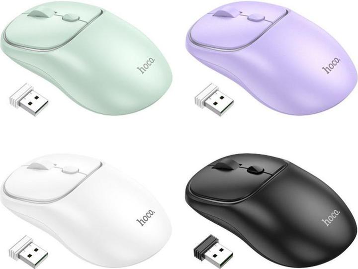 Actual product image Hoco Headphone with microphone computer wireless mouse 2,4G 1600 dpi GM25 dark night black (Wireless)