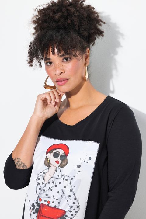 Produktbild Miamoda T-Shirt, A-Linie, Model-Motiv, Zipfelsaum (52)