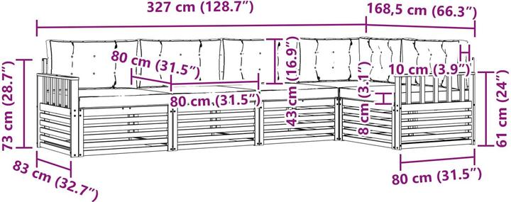 Produktbild vidaXL Outdoor-Sofa