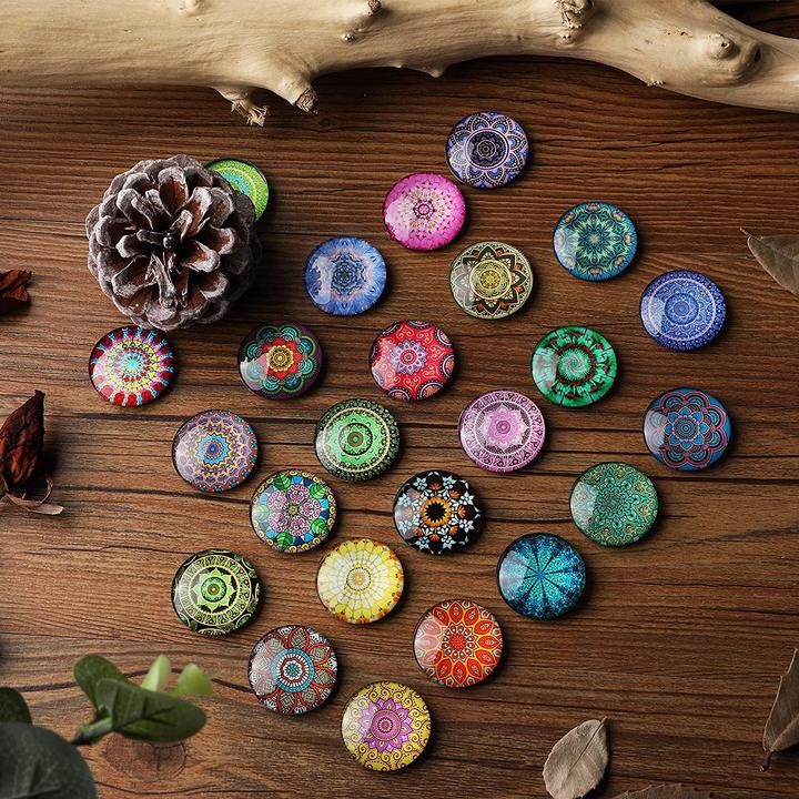 Produktbild I Am Creative 3D Glas Magnete, 20er Set, Ø3cm, Mandala (20x)