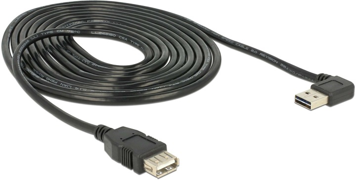 Produktbild Delock USB2.0-Kabel Easy A-A: 3m, schwarz (3 m, USB 2.0)