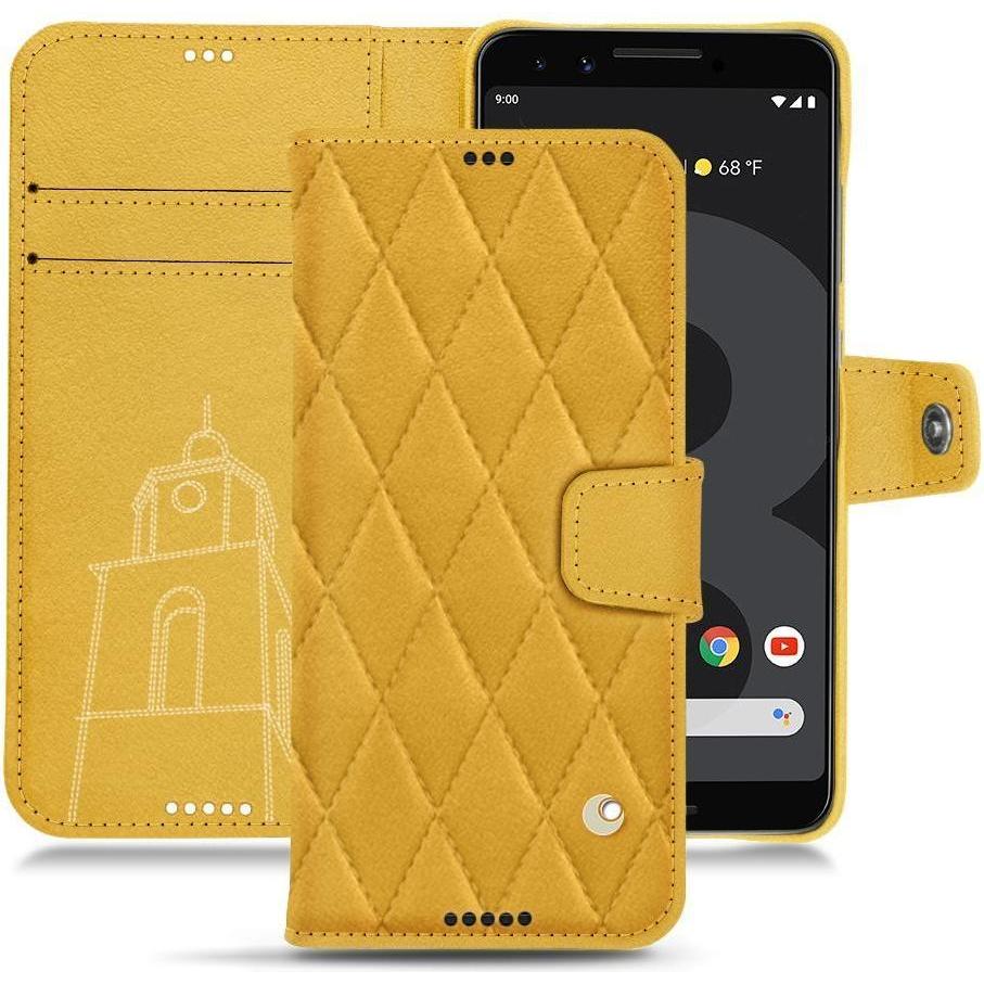 Noreve Lederschutzhülle Wallet (Google Pixel 3 XL), Smartphone Hülle, Orange