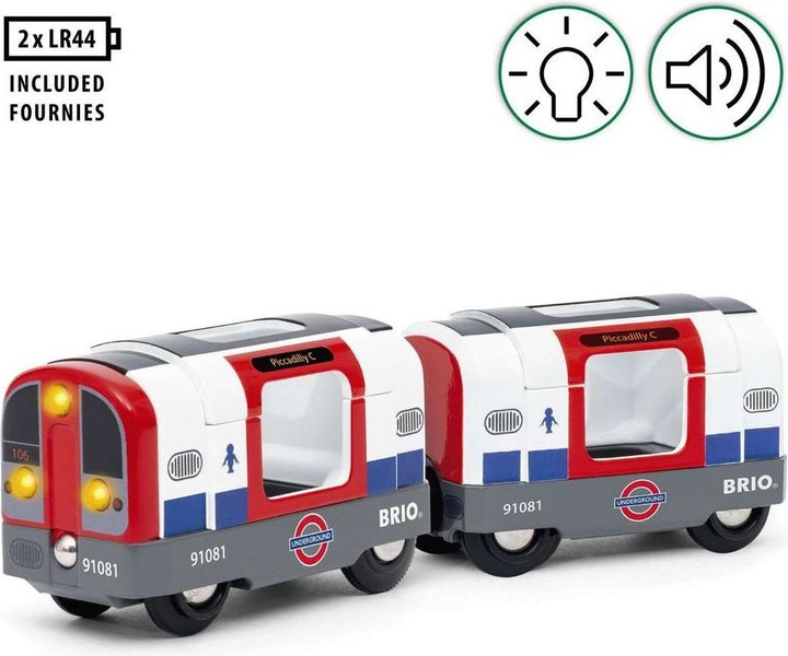 Productafbeelding Ravensburger BRIO World - Treinen van de wereld Londense metro met licht en geluid