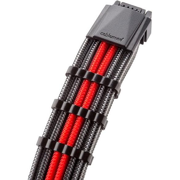 Thumbnail - CableMod RT-Series Pro ModMesh 12VHPWR auf 3x PCI-e Kabel für ASUS/Seasonic - 60cm, carbon/rot, Interne Kabel (PC)