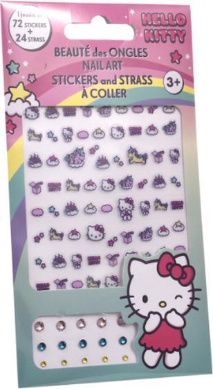 Actual product image Take Care Hello Kitty Sticker ongles Display