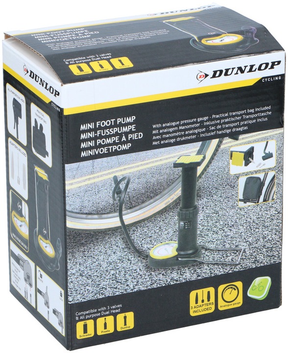 Actual product image Dunlop Mini foot pump