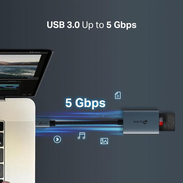 Actual product image TP-Link USB TYPE-C TO SD AND TF 3.0 ADAPTER 1X SD + 1 XTF UP TO 104M