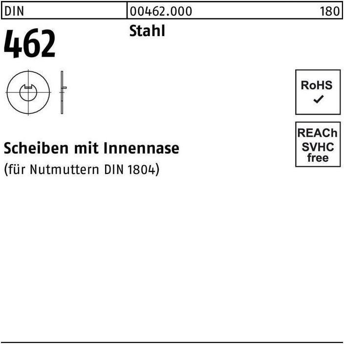 Thumbnail - Zubehör Befestigungstechnik, Scheibe DIN 462 m.Innennase 28 Stahl