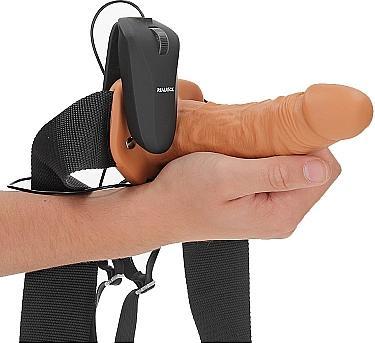 Image du produit RealRock Vibrating Hollow Strap-on No Balls - 6" / 15,5 cm