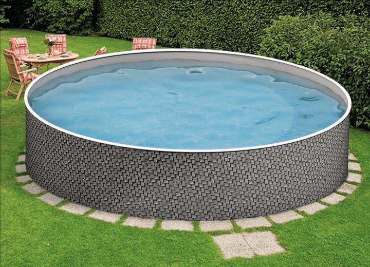 Azuro 402 DL - 4,6m x 1,2m, RATTAN - ohne Leiter und Filter, mit Off-Axis-Löchern (460 x 120 cm)
