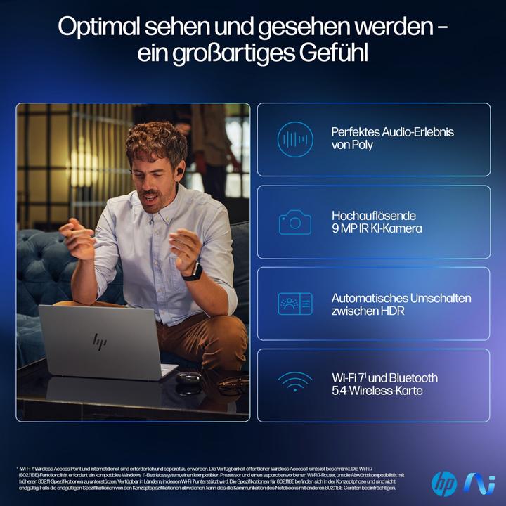 Actual product image HP 14-fd0190ng (14", 512 GB, 16 GB, DE, AMD Ryzen AI 9 365)