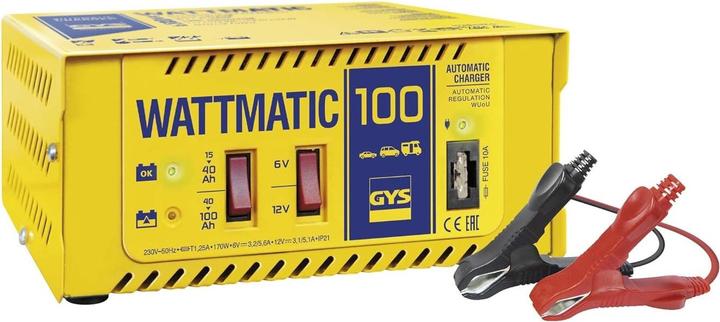 Image du produit GYS Wattmatic 100 024823 Chargeur de voiture 6 V, 12 V 3,5 A 6,5 A (12V, 6V)