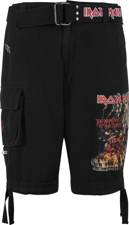 Actual product image Brandit Iron Maiden Savage Shorts The Number of The Beast black edition - 190545 (M)