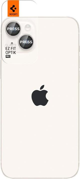Actual product image Spigen Optik.Tr Camera iPhone 14/14 Plus EZ FIT Lens 2szt./2pcs starlight AGL05604 (1 Piece, Apple iPhone 14, Apple iPhone 14 Plus)