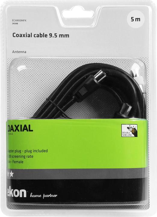 Actual product image Ekon Male antenna / female cable + adapter 75dB (Antenna cable)