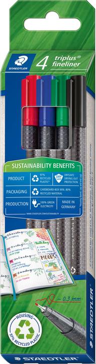 Produktbild Staedtler Triplus Fineliner (farbsortiert, 4 x)