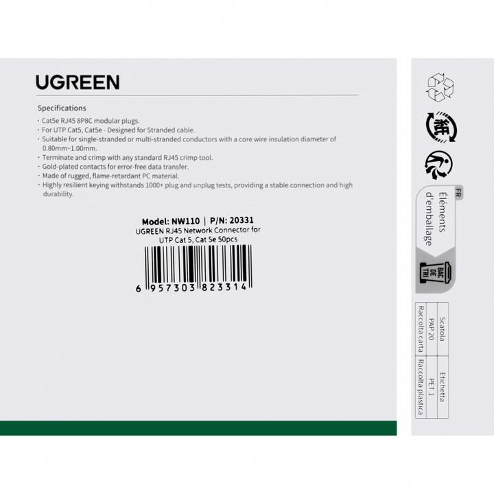 Image du produit Ugreen Connecteur RJ45 (Câble réseau Connecteur)