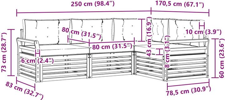 Produktbild vidaXL Outdoor-Sofa