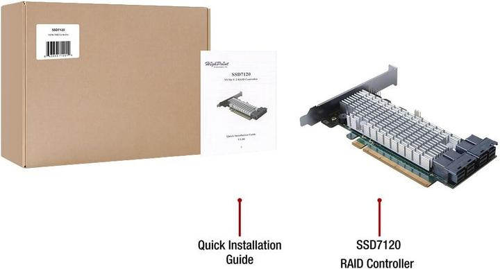 Actual product image HighPoint RocketStore SSD7120