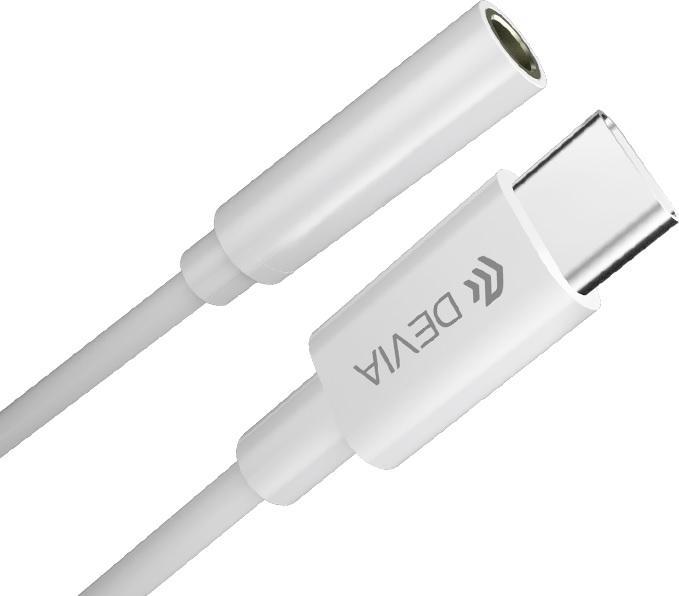 Actual product image Devia adapter Smart USB-C - jack 3,5mm white (USB-C)